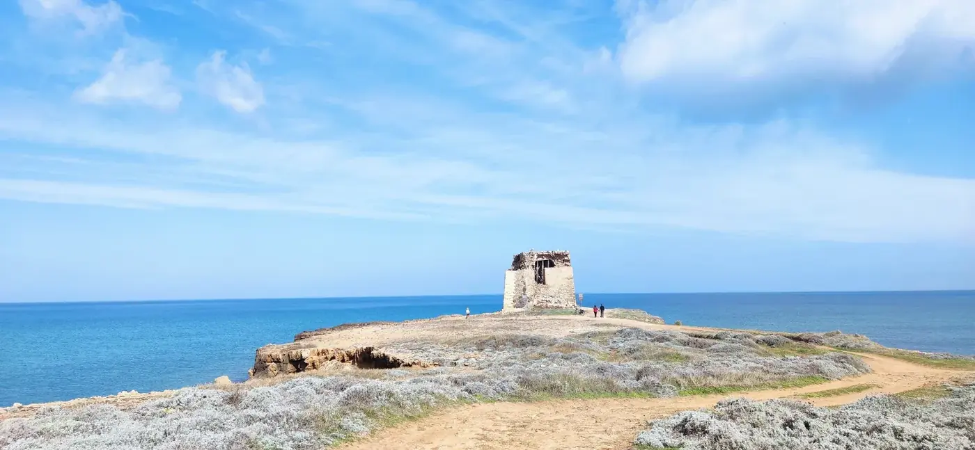 Torre Testa watchtower on the coast north of Brindisi